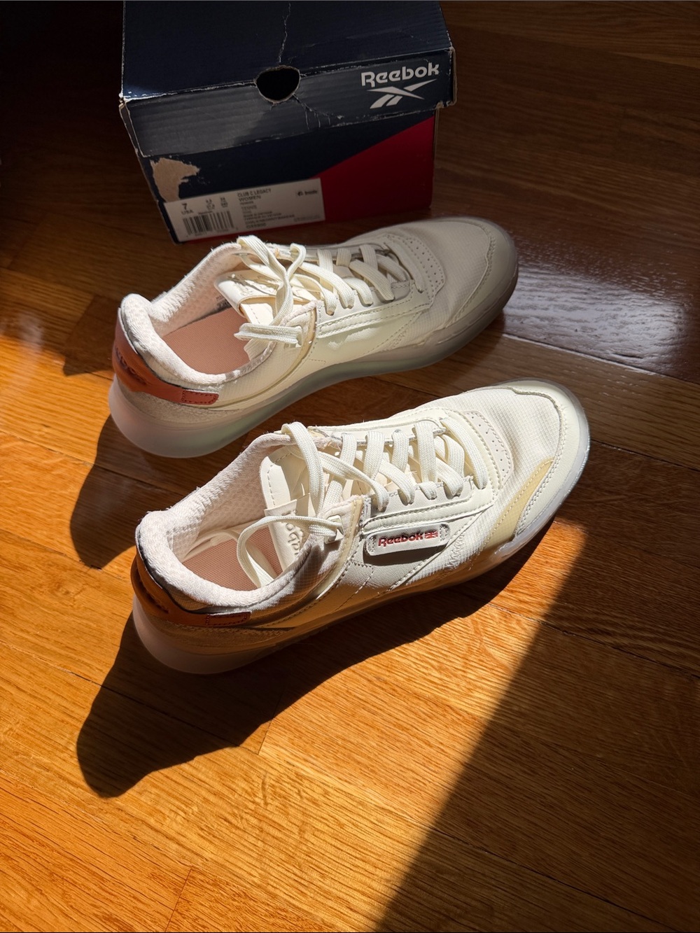 Reebok Club C Legacy Women’s Size 7 Chalk Rose Gold Sneakers G55900
